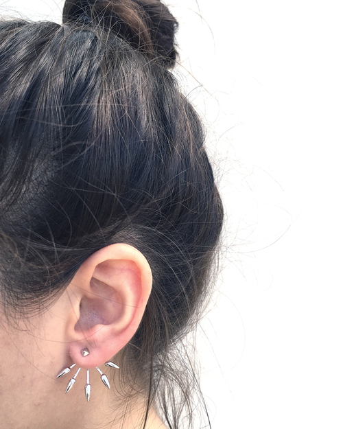 Pamela Love 5 Spike Ear Jacket in Sterling Silver Pamela Love 5 Spike Ear Jacket in Sterling Silver