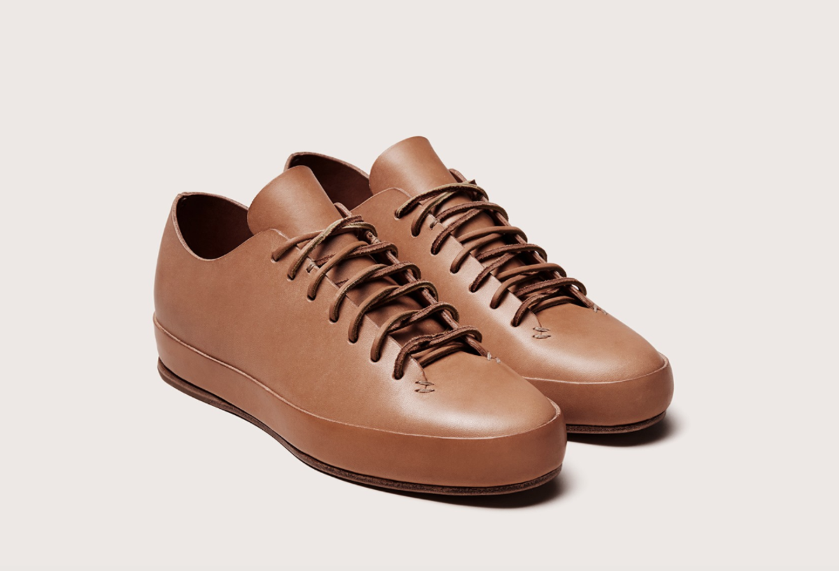 Feit Hand Sewn Low Men\'s Casual Leather Lace-Up Sneaker Shoes in Tan Size 41/8 Feit Hand Sewn Low Shoe - Tan | Garmentory main image 4