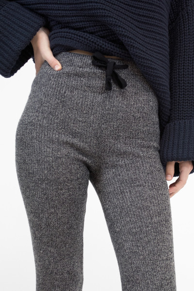 Micaela Greg Grey Ribbed Slim Sweat Leggings Micaela Greg Grey Ribbed Slim Sweat Leggings