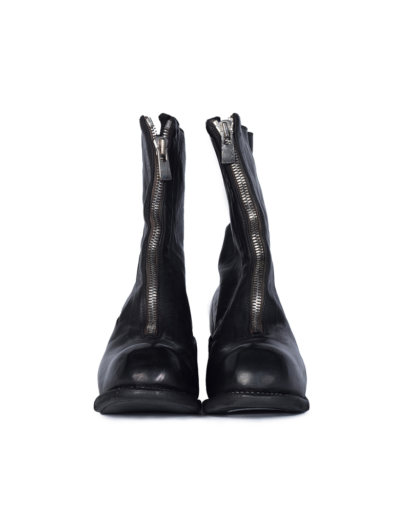 靴 GUIDI PL2 Black Leather Front-zip Boots Guidi PL2 Full Grain Horse Front Zip Boot in Black | FWRD
