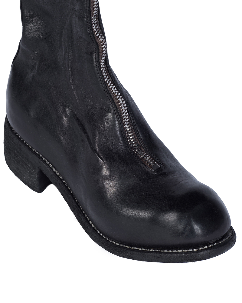靴 GUIDI PL2 Black Leather Front-zip Boots GUIDI - PL2 Front Zip Mid Boot Sand Black – WDLT117