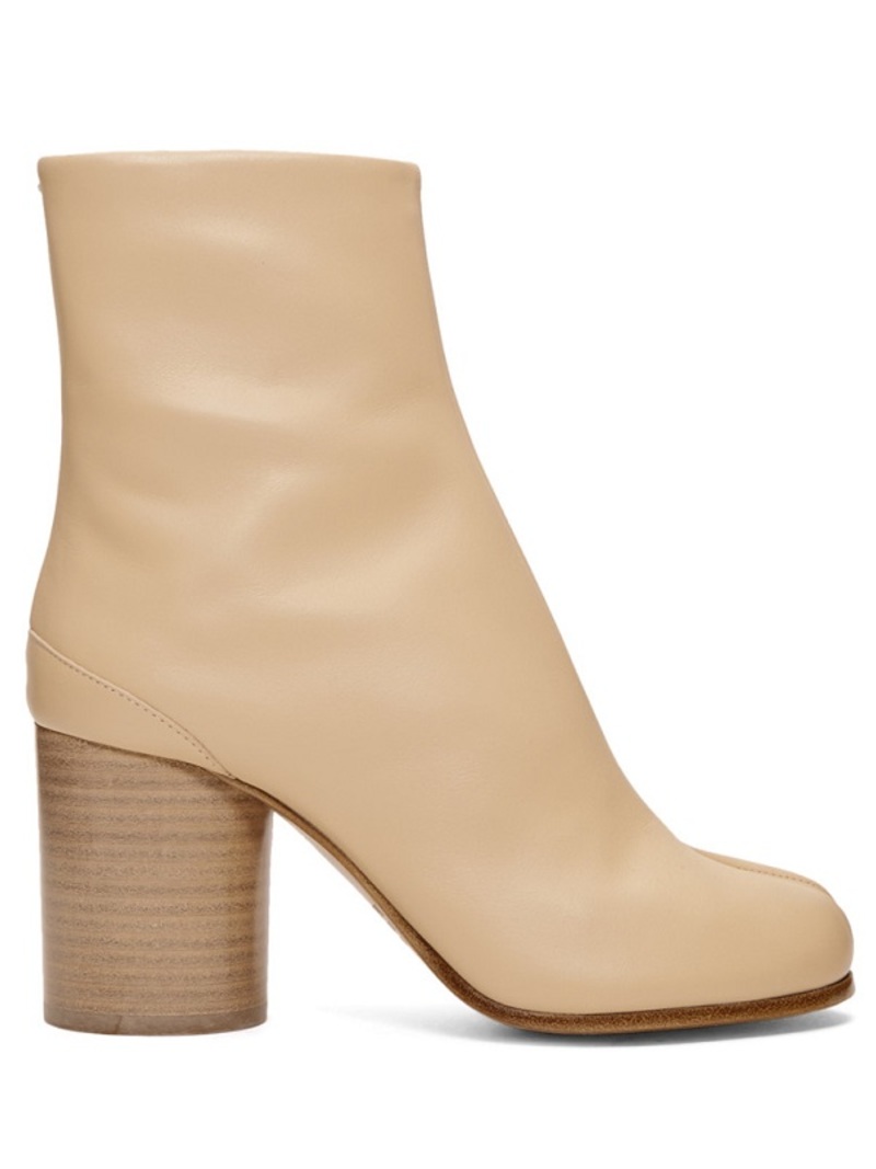 Maison Margiela Brushed Effect Tabi Boot - Nude | Garmentory