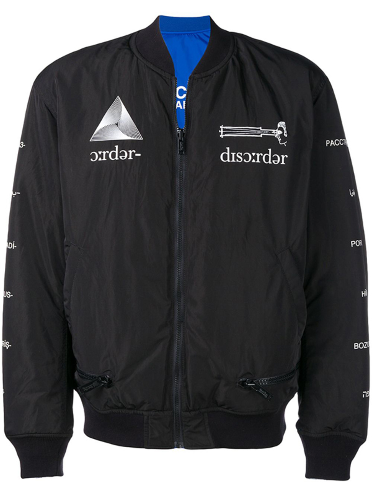 Undercover Reversible Bomber Jacket - Black/Blue | Garmentory