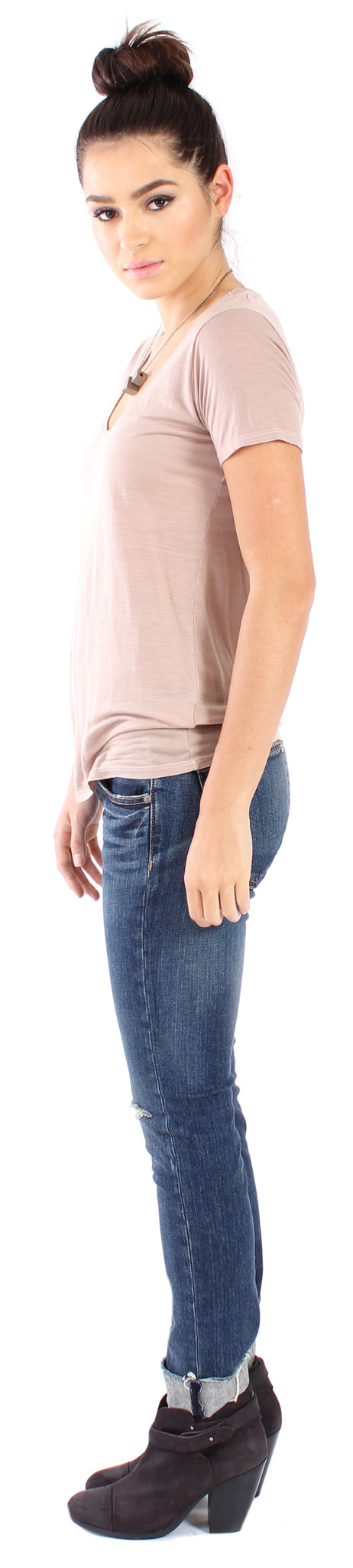 The Lady & The Sailor Basic Tee in Almond The Lady & The Sailor Basic Tee in Almond