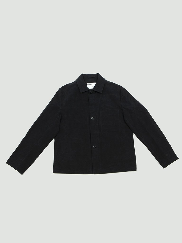 ジャケット・アウター MARGARET HOWELL 17AW Moleskin Coat-Blk/M Margaret Howell 3 Button Heavy Moleskin Jacket - Black