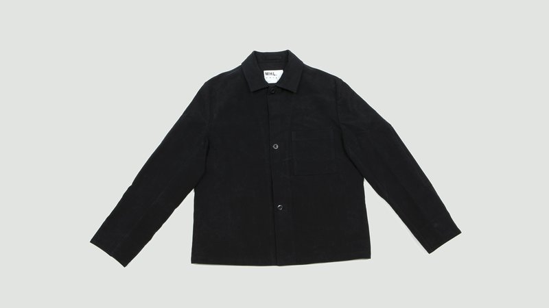 Margaret Howell 3 Button Heavy Moleskin Jacket - Black