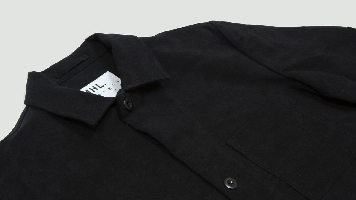 Margaret Howell 3 Button Heavy Moleskin Jacket - Black