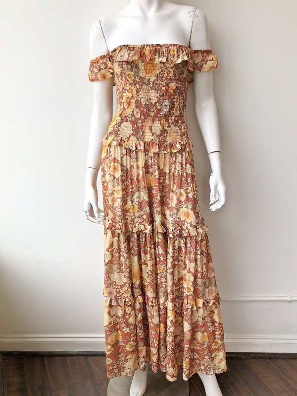 spell amethyst shirred sundress