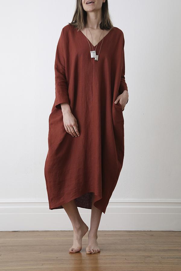 ワンピース louren color nep Vneck cocoon dress color nep Vneck cocoon dress – louren store