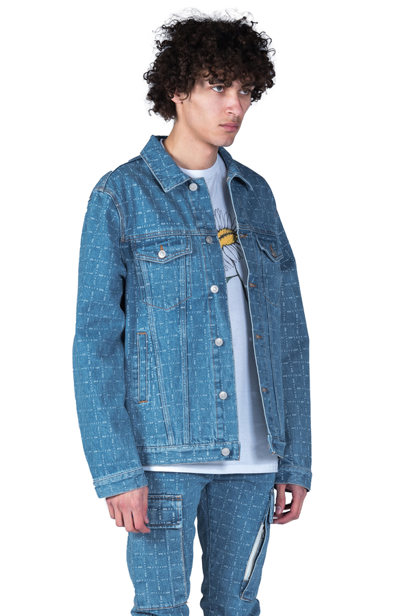 1017 ALYX 9SM Logo Print Denim Jacket | Garmentory