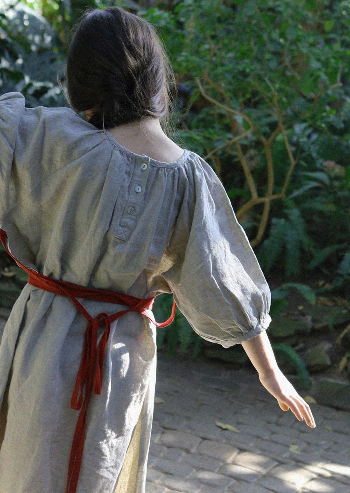 KIDS Tambere Ankara Dress - Yellow Green - Image 2 of 3