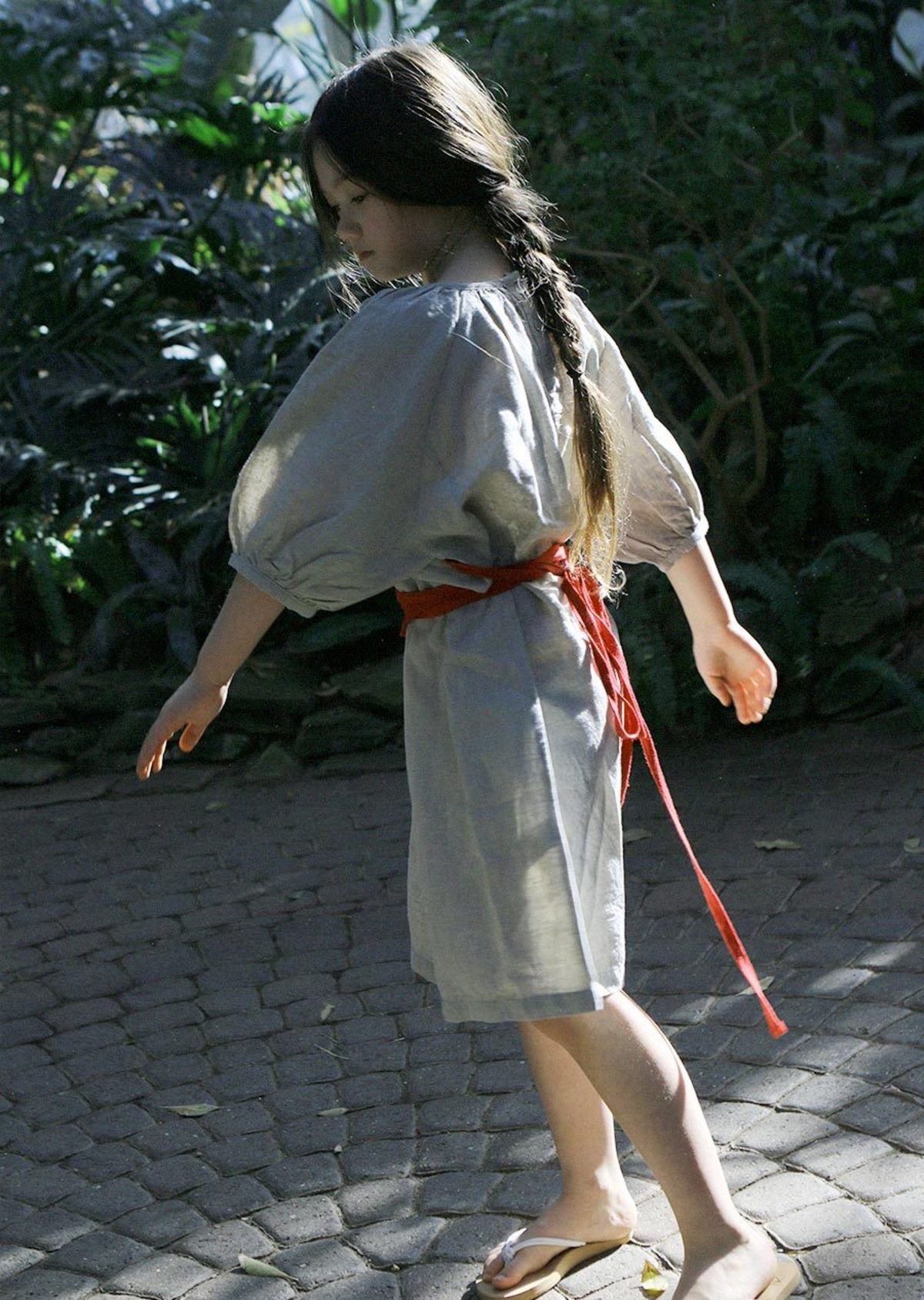 KIDS Tambere Ankara Dress - Yellow Green - Image 3 of 3