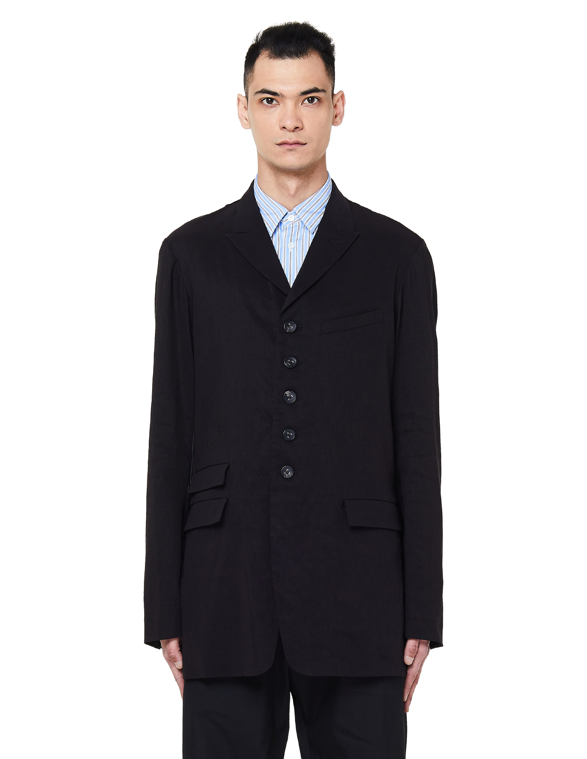 The Viridi-Anne Back Linen Jacket - Striped | Garmentory
