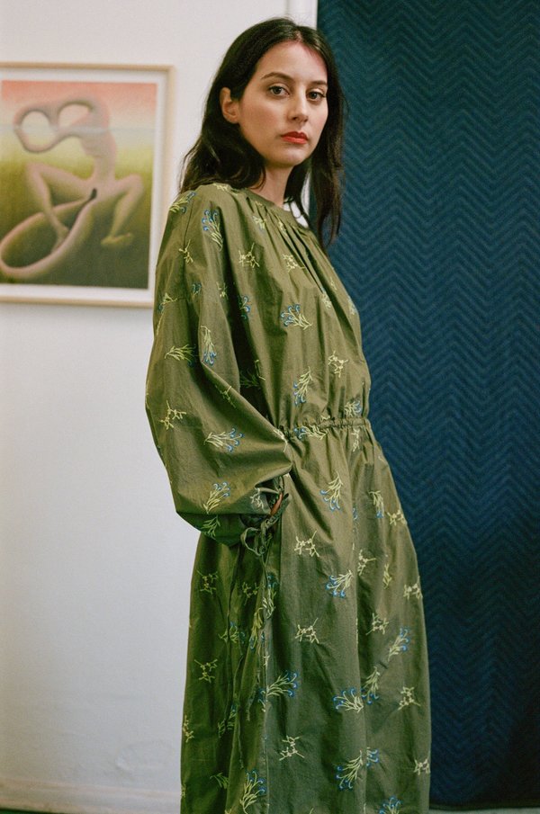 assi dress in green vintage floral Rodebjer Assi Dress
