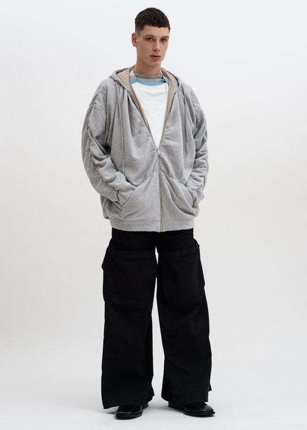 小物 y/project , over hoodie Y/Project Black Snap Insert Hoodie Y/Project