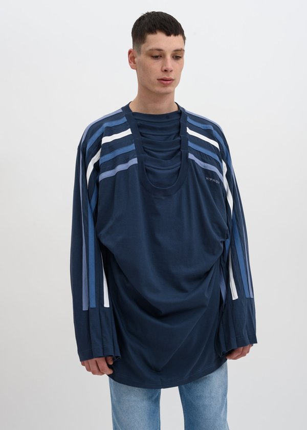 Y/project Five Layer Sweatshirt - Navy | Garmentory