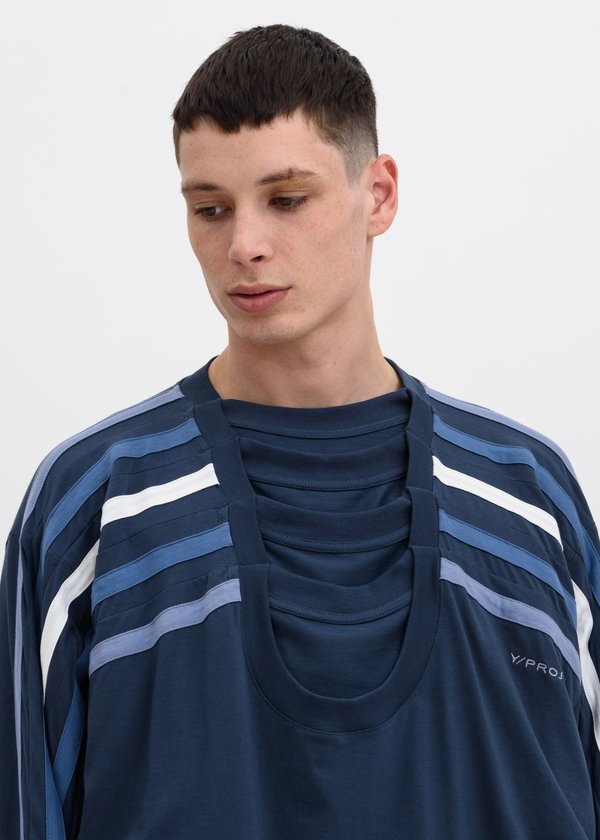 Y/project Five Layer Sweatshirt - Navy | Garmentory
