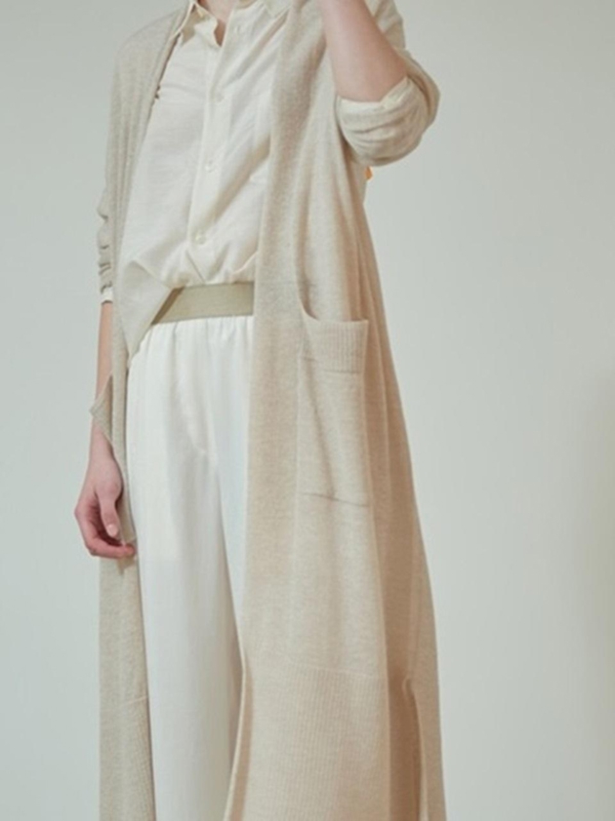 GREYYANG Light Alpaca Cardigan Coat Oatmeal Garmentory