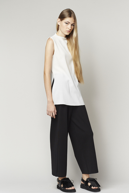 ACHRO RIBBED WAIST KNIT PANTS - BLACK ACHRO RIBBED WAIST KNIT PANTS - BLACK