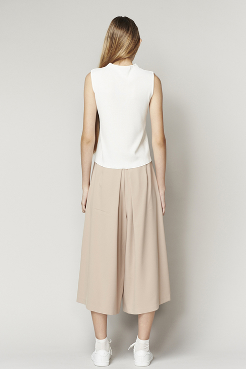 ACHRO PLEATED WIDE LEG CULOTTES - BEIGE ACHRO PLEATED WIDE LEG CULOTTES - BEIGE