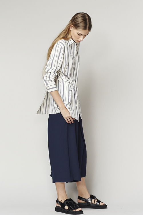 ACHRO PLEATED WIDE LEG CULOTTES - NAVY ACHRO PLEATED WIDE LEG CULOTTES - NAVY