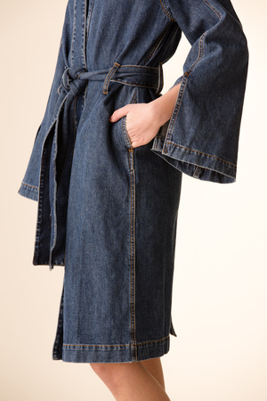 denim robe jacket