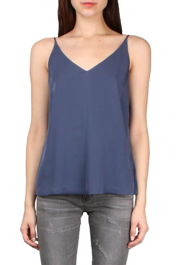 L'agence Gabriella V Neck Tank - Sea Blue L'agence Gabriella V Neck Tank - Sea Blue