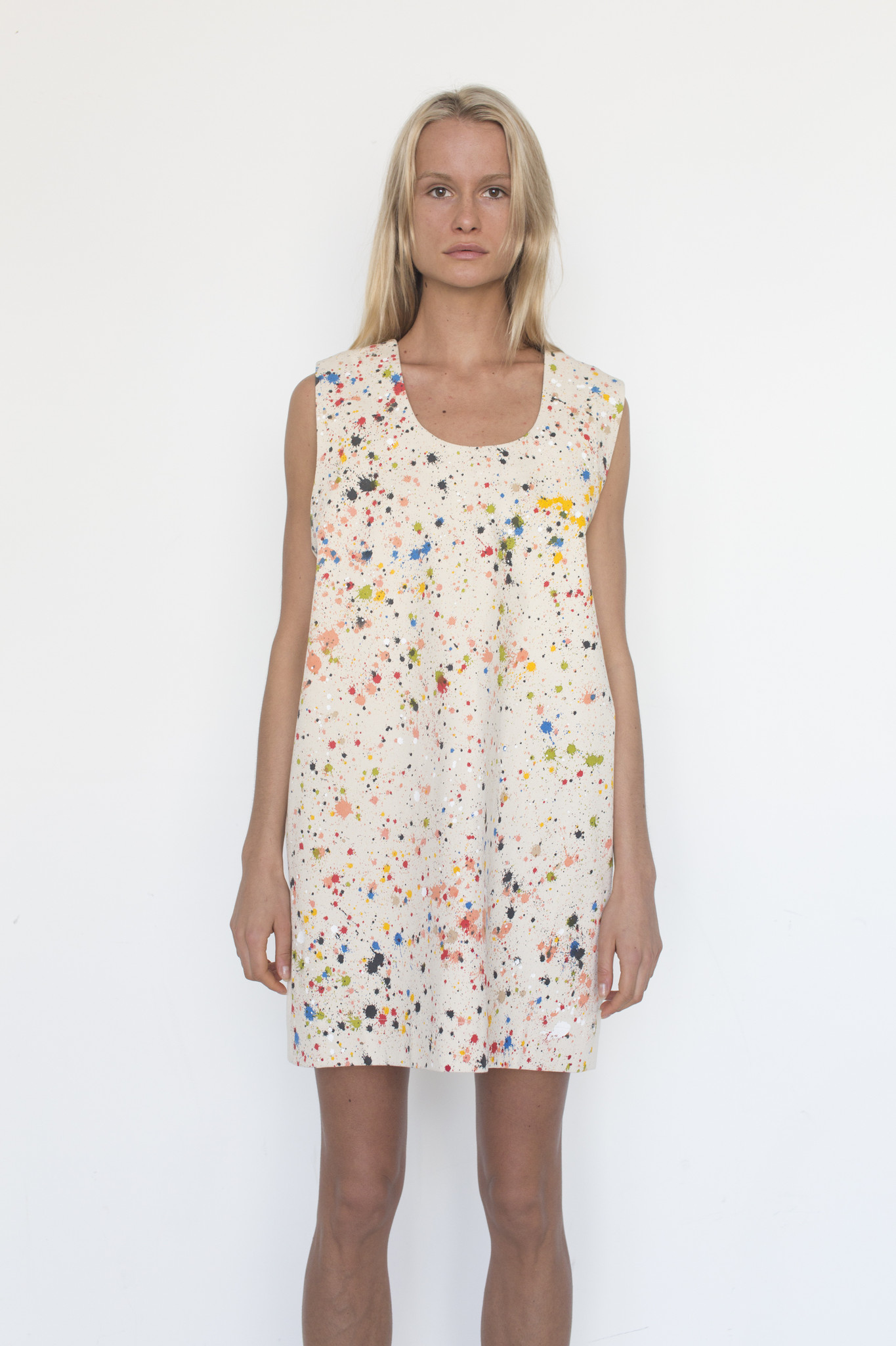 Nancy Stella Soto Cotton Splat Tank Dress Garmentory