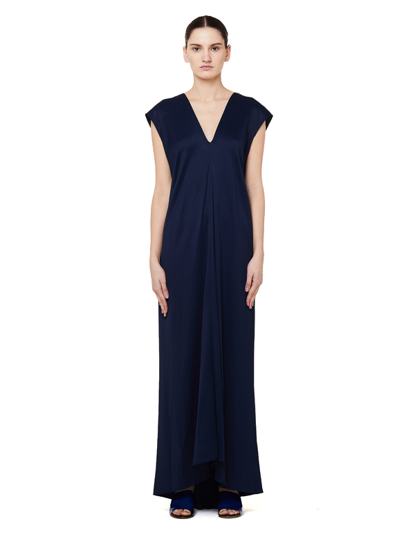The Row Open Back Remi Dress - Navy Blue
