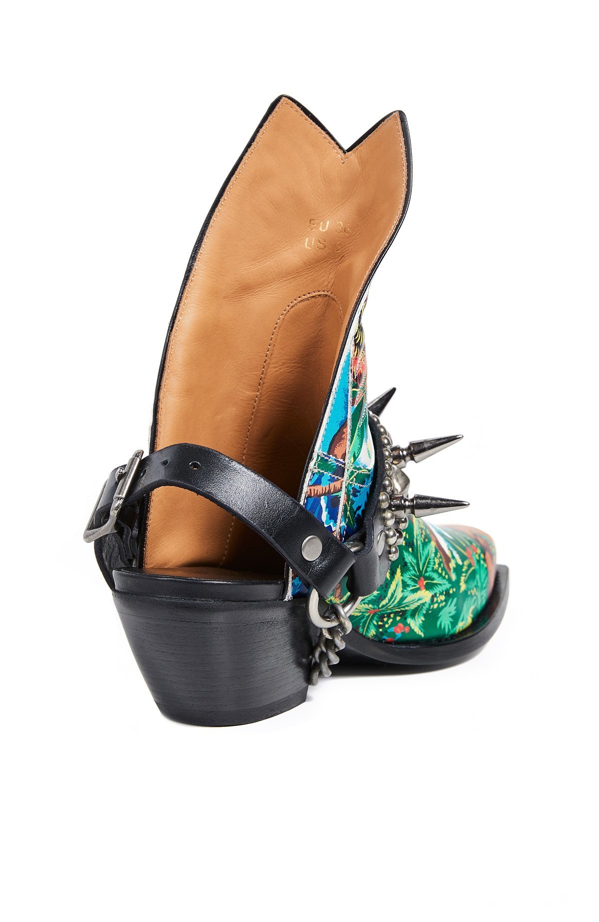 Black Palm Tree Hawaiian Print Men's Boots