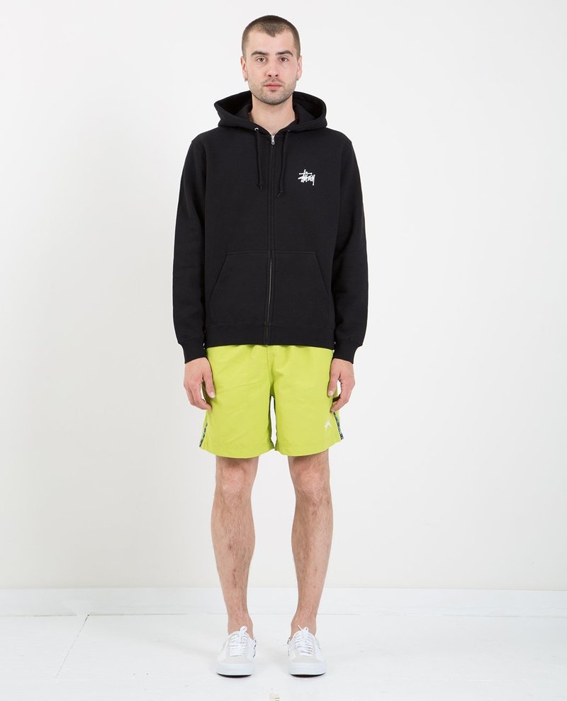 BASIC STUSSY ZIP HOODIE - BLACK | Garmentory