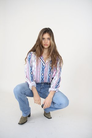 Bird On A Wire Vintage 80s Printed Cotton Shirt Bird On A Wire Vintage 80s Printed Cotton Shirt