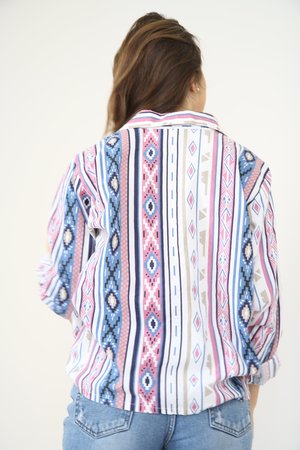 Bird On A Wire Vintage 80s Printed Cotton Shirt Bird On A Wire Vintage 80s Printed Cotton Shirt