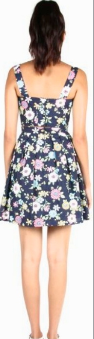 Birds of North America Aracari Skirt (Navy Floral) Birds of North America Aracari Skirt (Navy Floral)