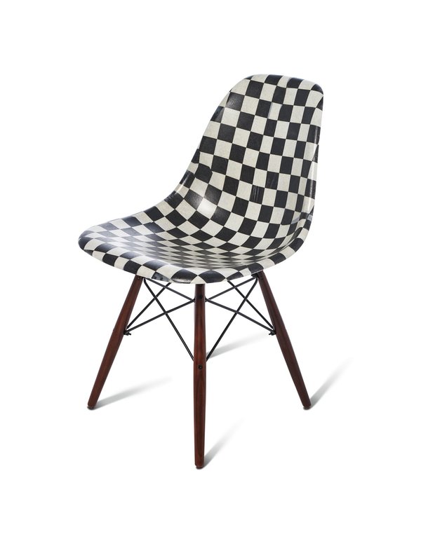 椅子 VANS VAULT x MODERNICA SHELL CHAIR VANS Vault x Modernica Shell Chair Black/Checkerboard | Garmentory