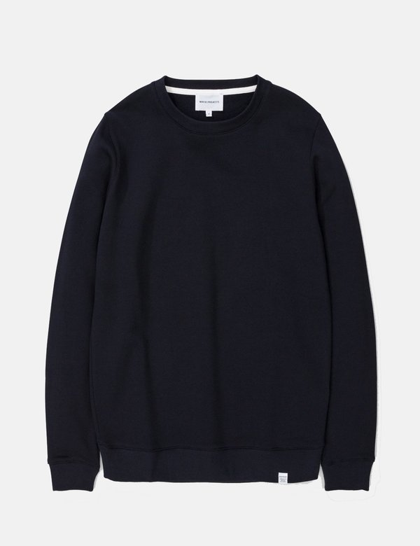 Norse Projects Vagn Classic Sweatshirt - Dark Navy Blue Norse Projects Vagn Classic Sweatshirt - Dark Navy Blue