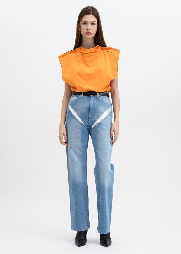 Y/project Cut Out Jeans - Blue | Garmentory