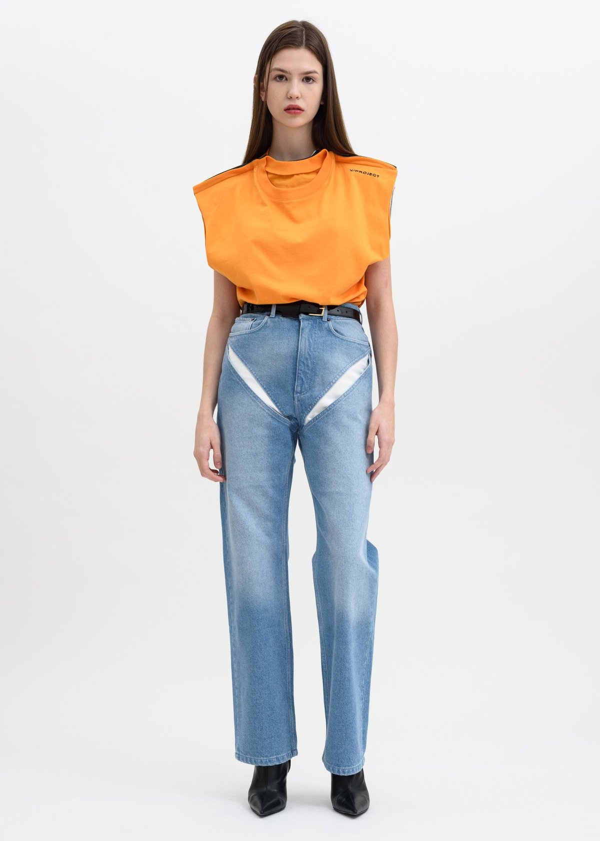 Y/project Cut Out Jeans - Blue | Garmentory