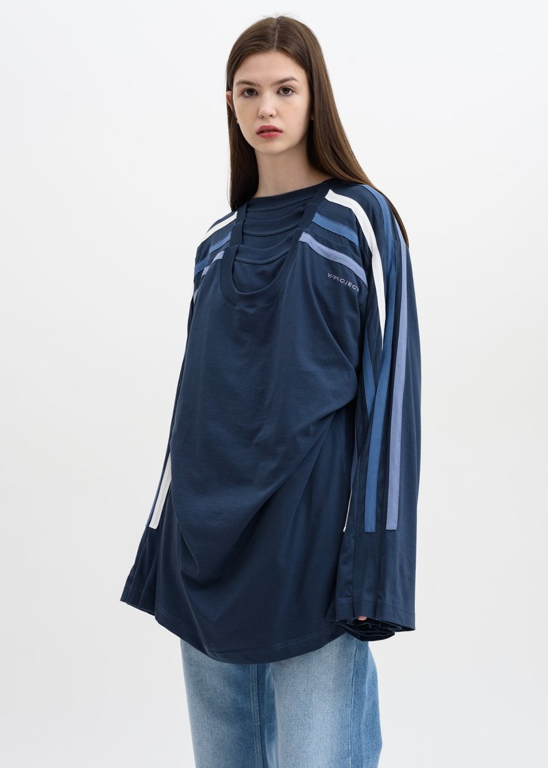 Y/project Five Layer Sweatshirt - Navy | Garmentory