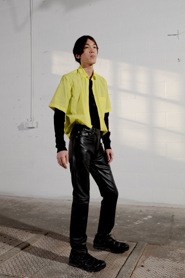 CMMN SWDN Damien Tech Nylon Boxy Elastic Shirt CMMN SWDN Damien Tech Nylon Boxy Elastic Shirt