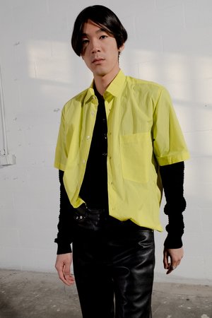 CMMN SWDN Damien Tech Nylon Boxy Elastic Shirt CMMN SWDN Damien Tech Nylon Boxy Elastic Shirt