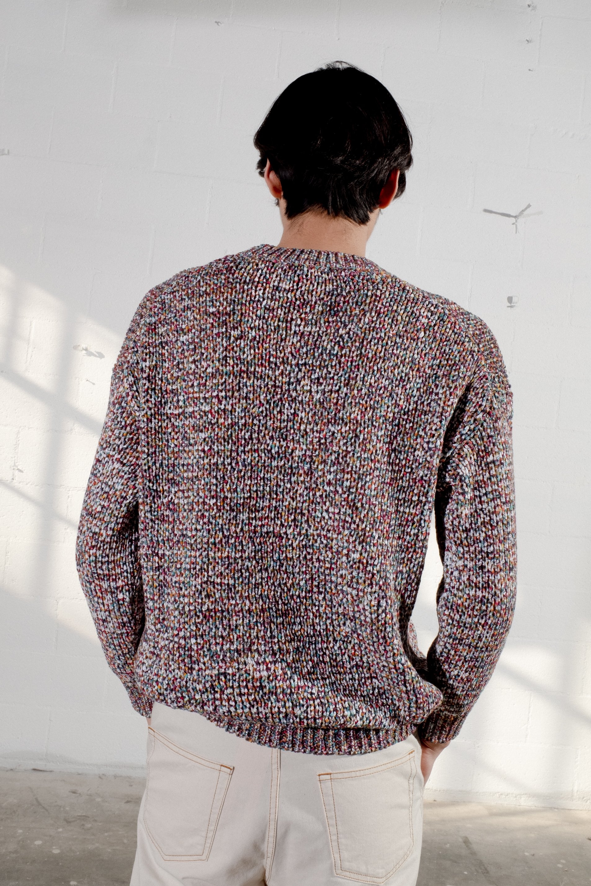 LOEWE Melange Multicolor Knit Sweater Garmentory