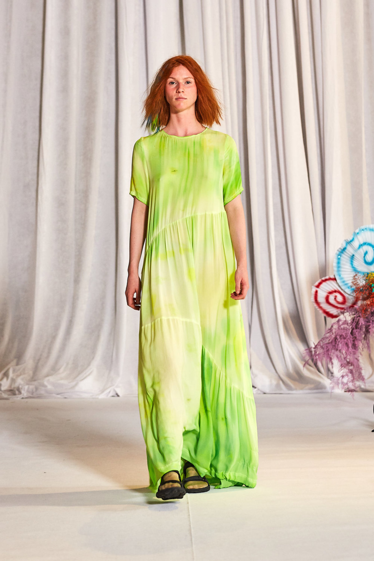 green emerald velvet dress Collina Strada Violet Dress main image 1