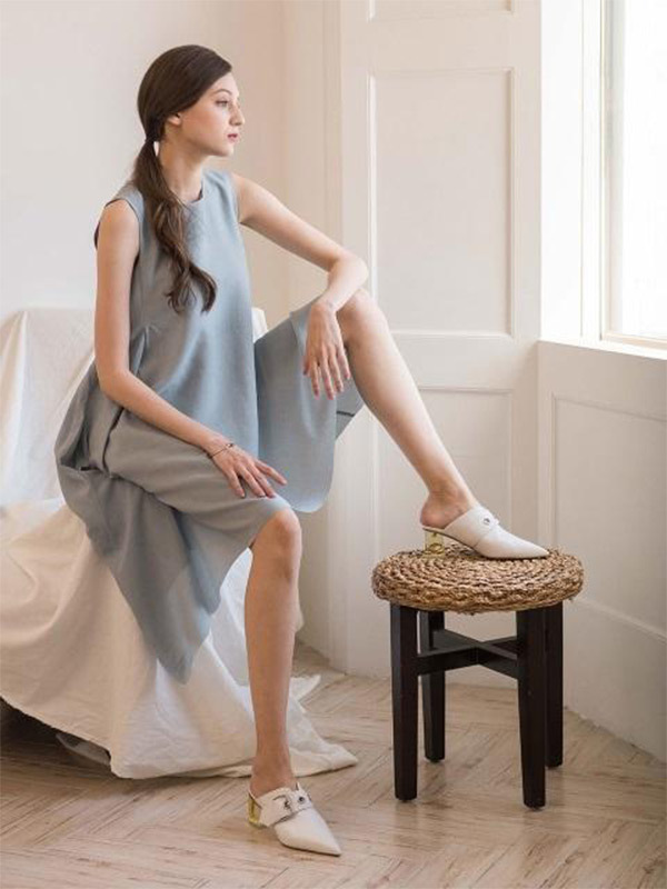 Doratore Alesia Mule Shoes D White Garmentory