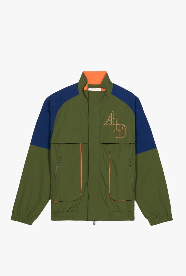 Aimé Leon Dore Color Blocked Nylon Windbreaker - Chive | Garmentory