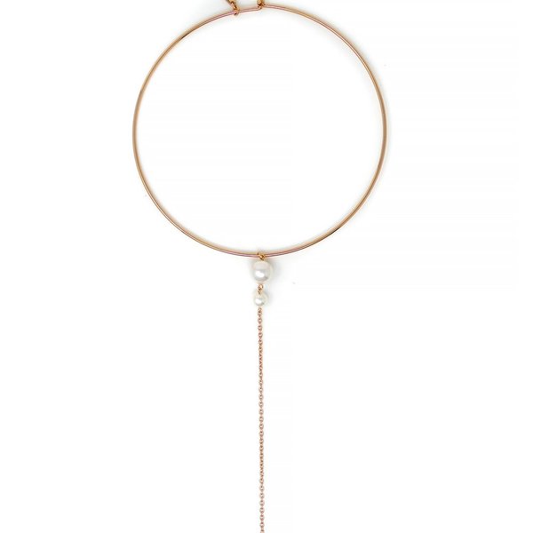 Joomi Lim Choker With Pearls and Long Chain - Rose Gold/White Joomi Lim Choker With Pearls and Long Chain - Rose Gold/White