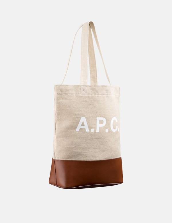 A.P.C. Axel Tote Bag - Hazelnut Beige/Brown | Garmentory