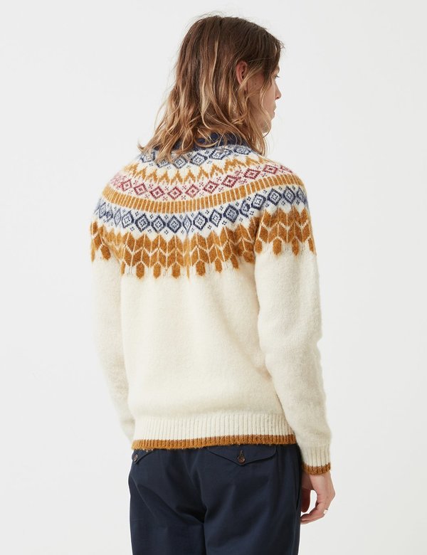 Bellerose Aokas Combo Knit Sweatshirt - Ecru Bellerose Aokas Combo Knit Sweatshirt - Ecru