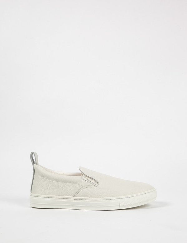 white slip on trainers