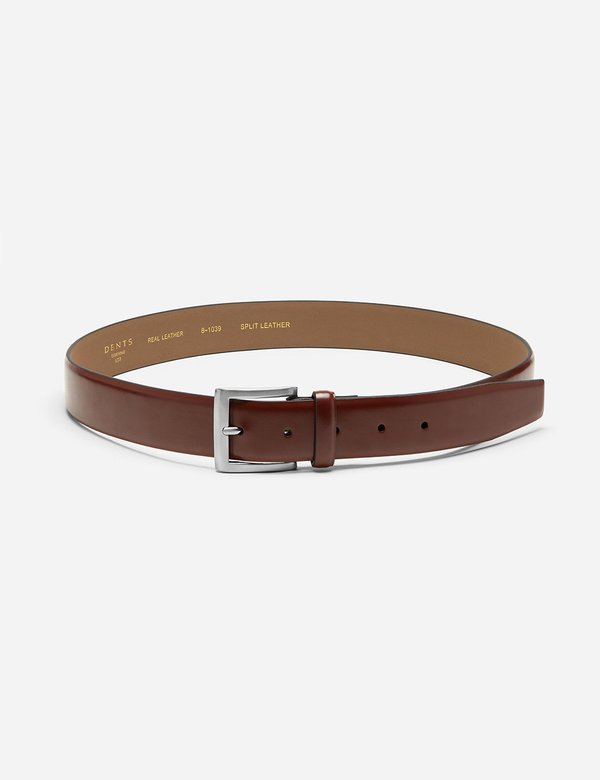 Dents Plain Leather Belt - Tan Leather Dents Plain Leather Belt - Tan Leather